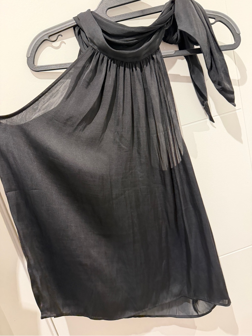 Banana Republic Black Sheer Halter Top